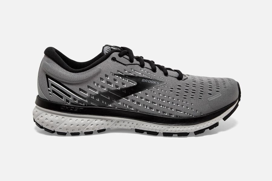 Brooks Ghost 13 Mens UK - Road Running Shoes - Grey/Black 040-AQSPIO